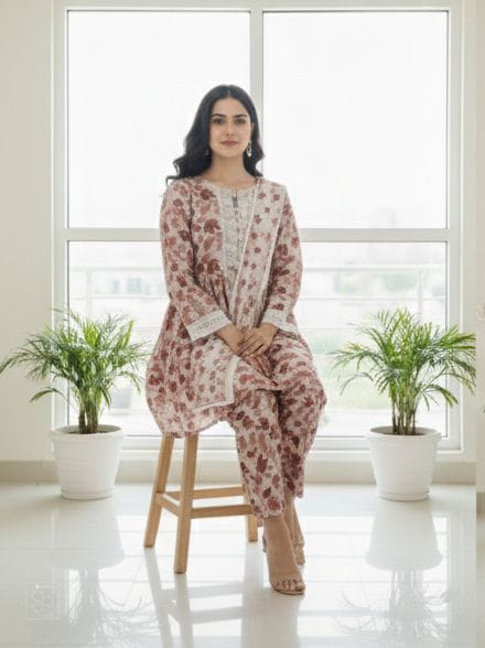 Pastel Petal Perfection three piece suit