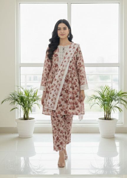 Pastel Petal Perfection three piece suit