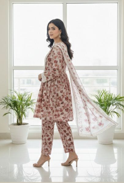 Pastel Petal Perfection three piece suit