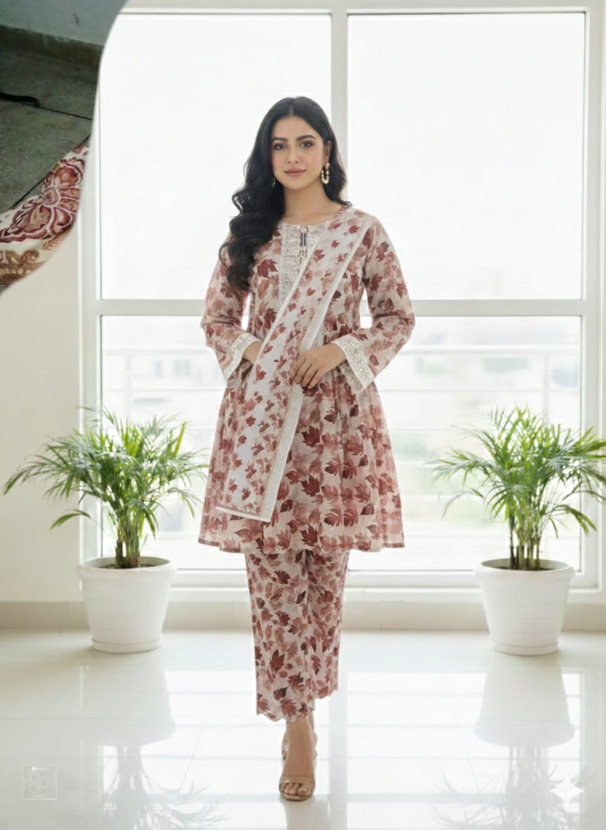 Pastel Petal Perfection three piece suit