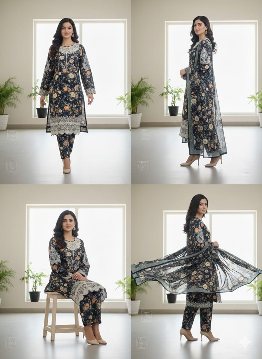Nazaakat-e-Siyah three piece suit