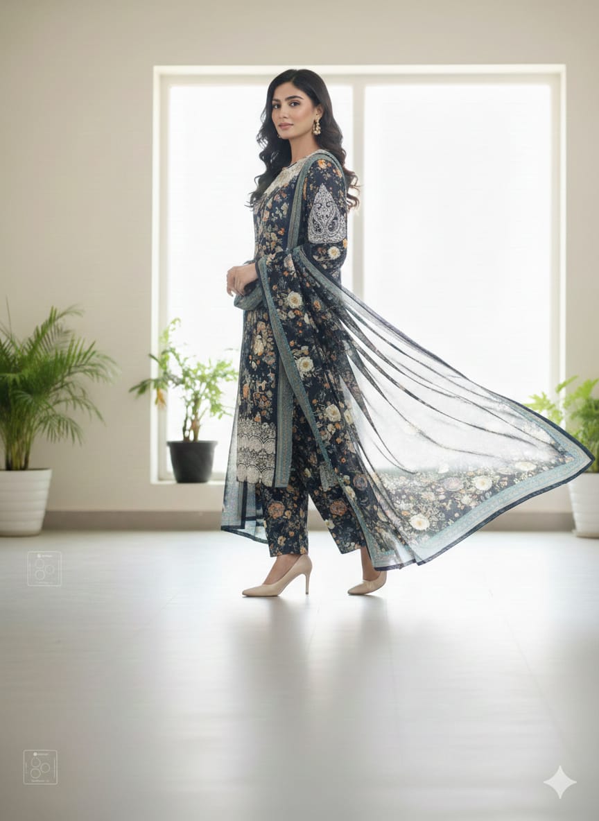 Nazaakat-e-Siyah three piece suit